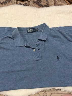 Polo by Ralph Lauren Heathered Blue Short-Sleeve Polo